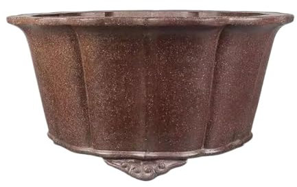 ADERFETBI Vasi per Piante da Interno Fioriera da 18 Pollici in Argilla Viola for Bonsai Fioriera Fatta a Mano in crisantemo con Ruota Portavasi da Interno