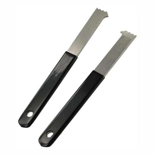 Lot de 2 outils d'extraction de pavés de 22,6 cm avec micro-dents et rainure de préhension pour jardin, pelouse, cour de remplacement, pavés de terrasse