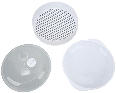 Fyearfly Vaporizador de microondas con mango de tapa, resistente a la deformación, tamaño mediano para cocina doméstica