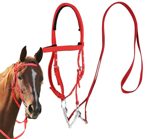 Pferdehalfter, verstellbarer - und Halsschnapper mit Druckknopf – verstellbares Trensen-Nasenband | Nylon-Nasenriemenzügel für Damen und Herren, weich gefüttert, Reitzubehör für Trail-Reiten