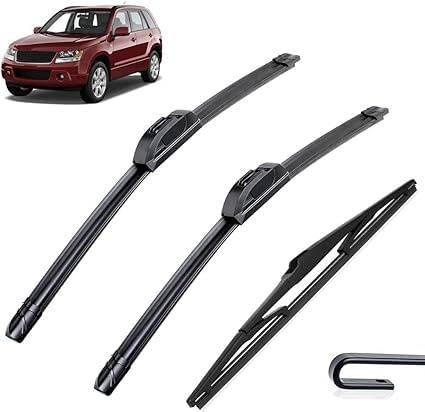 liuyuxxx Scheibenwischer Set Kompatibel für Suzuki Grand Vitara 2005-2010 2011 2012 2013 2014 2015: Vorne und Hinten, inkl. Wischerblätter und Arme