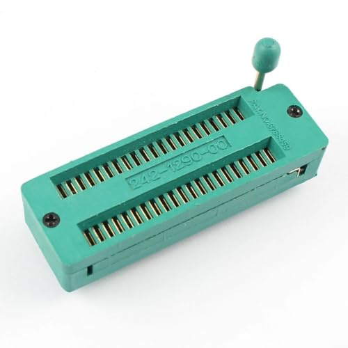KiraKira Narrow 40-Pin DIP ZIF IC Socket, 1.778mm Pitch Gold Plated Connector Logic Chip Testing and Electronic Repair Applications