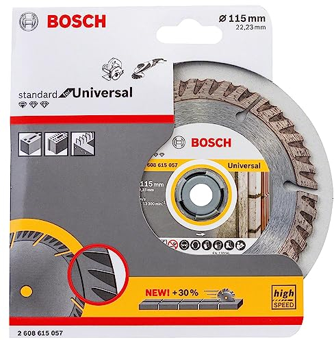 Bosch 10x PRO Multi Material Longlife Diamanttrennscheiben für 22,23‑mm-Bohrung und kleine Winkelschleifer (für Beton, Stahlbeton, Ø 115 mm, Professional Zubehör Kleiner Winkelschleifer)