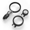 Lupe mit Licht, 3 abnehmbare Objektive, 2,5X, 5X, 16X, 2 ultra-helle LED-Lichter, ergonomischer Griff, leichtes Glas