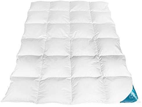 Sandaro Home Daunendecke 135x200 cm Ganzjahresdecke Daunen Decke Daunen Steppdecke Gänsedaunen NEU 100% Naturprodukt, Öko-Tex Zertifiziert - 1400 Gramm Füllung