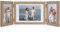 Afuly Bilderrahmen Collage Holz 3 Bilder für 10x15 und 13x18 Fotos Mehrfach Natur Braun Fotorahmen Family Hochzeit Geschenk