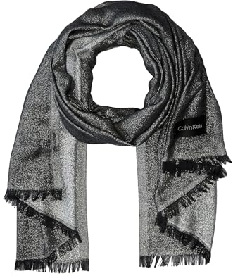 Calvin Klein Damen Lightweight Wrap Scarf Pashmina Schal, GRAU, Einheitsgröße