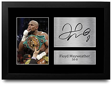 HWC Trading Floyd Mayweather A4 Gerahmte Signiert Gedruckt Autogramme Bild Druck-Fotoanzeige Geschenk Für Boxfans
