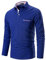 STTLZMC Mens Long Sleeve Polo Shirts Plaid Collar Basic Casual T-Shirt #11 Blue 1 M