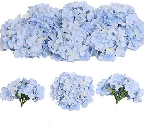 Tifuly 12 pezzi di ortensie artificiali, fiori di ortensie di seta con steli fiori finti per bouquet da sposa, decorazioni per la casa in ufficio, composizioni floreali, centrotavola