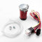 WTTWW Compresseur d'air À Klaxon 12V / 24V pour Camions, Motos, Véhicules Électriques, Harnais avec Relais,Red b,12V