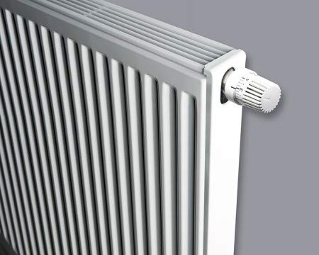 Brugman Universalheizkörper Uni 6 Profil Typ 600 x 1000 mm Kompaktheizkörper Heizkörper Ventilheizkörper inkl. Haltekonsolen und Ventileinsatz - 6 Anschlüsse (600 x 500 mm Typ 22)