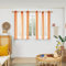 Deconovo Voile Gardinen in Leinenoptik, Ösenschal Transparent Nadelstreifen, Stores Vorhang Durchsichtig Schlafzimmer, 138x140 cm(HöhexBreite), Orange, 2er Set