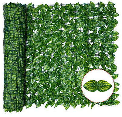 Eeneme 1 Rolle K¨¹nstliche Hecke,K¨¹nstliche Sichtschutz Zaun, Efeu Sichtschutz, Gr¨¹n Kunststoff Hedge Panels Auf Rolle, Faux Privatsph?re Zaun, Garten Zaun Schutz Bildschirme(0.5 * 1Meter)