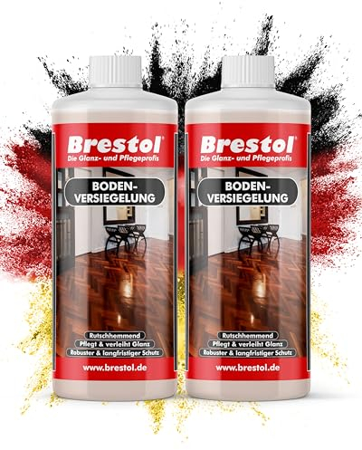 BRESTOL® BODENVERSIEGELUNG 2x 1000 ml - Laminatversiegelung, Parkettversiegelung, PVC-Versiegelung, Holzbodenversiegelung, Langfristiger Schutz für Laminat, Linoleum, PVC & Holzböden