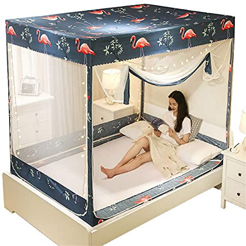 CHLDDHC Mückennetz Doppelbett Pop-up Moskitonetz,Kostenlose Installation Von Jurten-Moskitonetz,Faltbar,Doppeltür,U,180x200cm