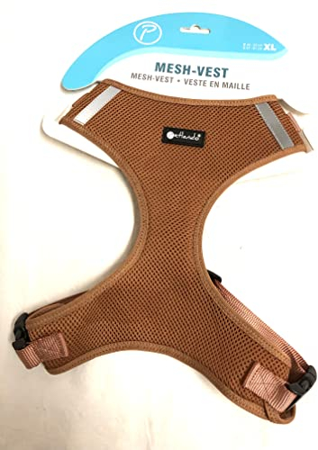 Petlando Brustgeschirr Mesh Vest Cognac XL (Halsumfang 44-50 cm, Brustumfang 57-81 cm)