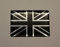 Gelz Union Jack, adesivo bombato, 100 mm, cromato e nero