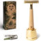 ANYMALE® Rasierhobel Gold Edition - Damen Set mit Ständer und 5 ASTRA Klingen - Plastikfreier Rasierer - Griff aus Ahornholz