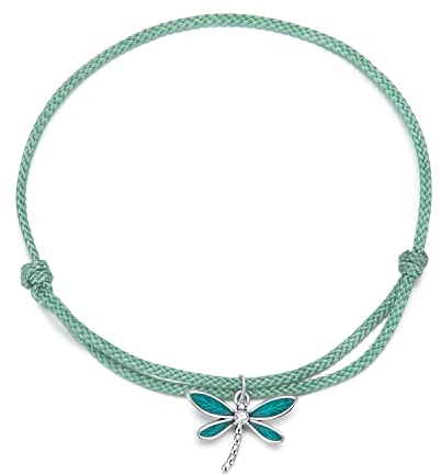 NewL 925 Sterling Silber Grün Einzigartige Handarbeit Seil Libelle Armband für Frauen und Mädchen, Einheitsgröße, Stein, Zirkonia