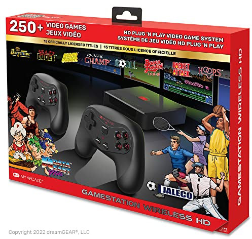 My Arcade GameStation Wireless HD - Data East Videospielkonsole mit über 250 Spielen, DGUNL-4144, Plug and Play