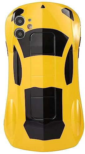 JIATAY Phone Cases for iPhone 7 Plus 8 Plus Case for Men Boys, Cool Phone Case 3D Cartoon Car Shape TPU Soft Bumper Case Apply to iPhone 7Plus 8Plus for Women Girls （Yellow）