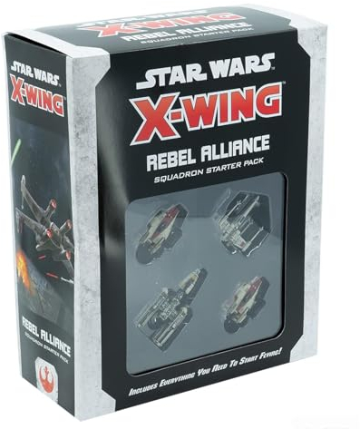 Atomic Mass Games Star Wars X-Wing 2nd Edition Miniaturen Game Rebel Alliance Squadron Starter Pack,Durchschnittliche Spielzeit 45 Minuten,Hergestellt
