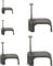 UKCABLE-TIES Flat Cable Clips 2.5mm Grey Twin and Earth Nail Clips - Pack of 50
