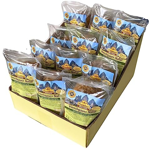 Trenker Vinschgauer Natur, Roggenmisch-Fladenbrötchen zum Fertigbacken, 12 x 300g, Südtirol