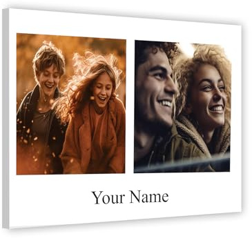 MAX SOLUTIONS Customised Collage Canvas Wall Art Home Decor Personalised Gifts Multi Photo Custom Print Family Portrait Anniversary Keepsake (20''x30'', Design 5)