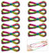 Pumuky 12-teiliges Fingerseil-Set, Regenbogenseil, Fingerseil, Ztringz, Seilspielzeug für Kinder, Mehrfarbig