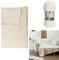HOME DECO FACTORY KUSCHELDECKE CREME BEIGE XXL - HOCHWERTIGE FLEECEDECKE MIT PRÄGEMUSTER - TAGESDECKE WOHNDECKE FLAUSCHIG ALS BETTÜBERWURF - PLAID BLANKET FÜR SOFA COUCH (200X150 CM)