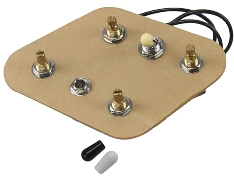 FLEOR Prewired 2T2V Wiring Harness Kit with Coil Splitting Function & 3-Way Toggle Switch 500K pots for LP SG Guitar