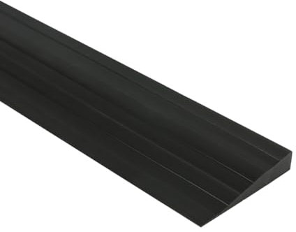 Ausgleichsprofil, Übergangsprofil Selbstklebend, Schwelle Übergangsschiene, Silikon Türschwellenrampe, Schwellenrampe, Rollstuhlrampe für Türöffnungen,Badezimmer (Schwarz, 5 x 1 x 200 cm)