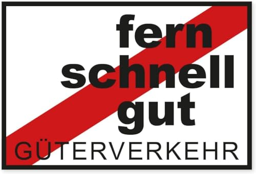 PREMIUM Aufkleber fern schnell gut Güterfernverkehr LKW Anhänger Truck Sticker Waschanlagenfest Witterungs- und UV-beständig