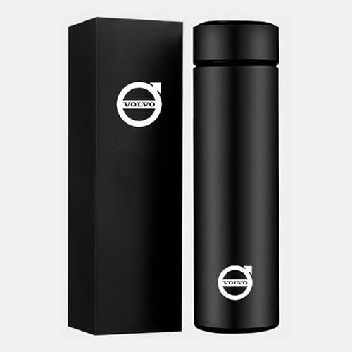 NBVGFGDF Thermobecher, für Volvo V50 V60 V70 V90 XC40 XC60 XC70 XC90 Reise-Thermobecher mit Deckel, Auslaufsicher Reisebecher Doppelwandiger Vakuumisolierung Isolierbecher
