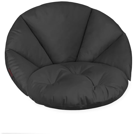 Domarex Kissen Columbia Garten Entspannungskissen für Hängeschaukel - Wasserabweisend, hypoallergen & langlebig - Perfekte Passform für Nestschaukel - Strapazierfähig - Hochwertiger Stoff - Graphit