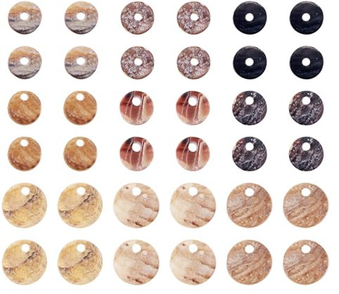 Crafans Pendentifs en coquillage d'Akoya naturel en nacre pour la fabrication de bijoux, Coquille