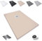 Plato de Ducha Antideslizante 70x90cm - Plato Ducha Resina Resistente a Agentes Químicos - Plato Ducha Antibacteriano - Incluye Rejilla Desagüe Ducha y Válvula Sifón Plato Ducha - Color Beige