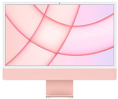 2021 Apple iMac mit Apple M1 Chip (24-zoll, 16GB RAM, 512GB SSD Kapazität) (QWERTY Italian) Rosé (Generalüberholt)