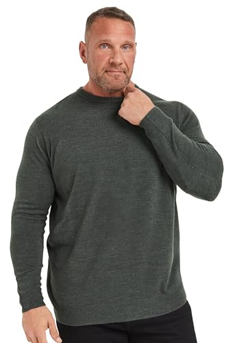 BadRhino Big & Tall Blue Crew Neck Jumper - Men's - Plus Size Curve