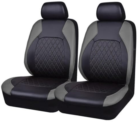TVVXIO Sitzbezüge Auto Vordersitze, für VW Polo VI V IV III II I Mk (Type AW 6C 6R 9N3 9N 6N2 6N 86C 2F 86) Auto Sitzbezüge Sets, Auto-Zubehör Innenraum Autositzschutz,B Grey