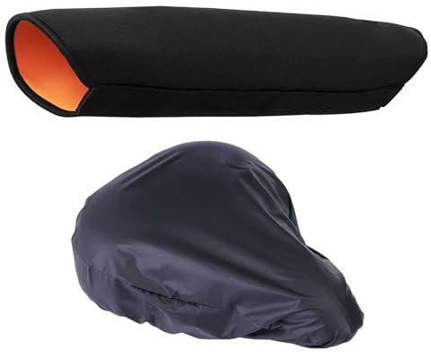 YSJCHEBS 1 Couvercle De Batterie De Vélo Électrique, 1 Housse De Pluie pour Siège De Vélo, Couvercle De Protection De Batterie, Couvercle De Protection De Batterie Étanche.
