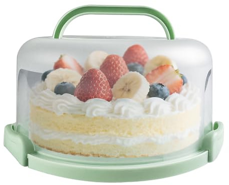 VELLUSTRA Contenitore per Torte, Plastica, Trasparente, 31,5 cm x 14.5cm, Scatola per Gebäck per Hochzeit Gunst Geburtstag e Feste (10 Pollici)