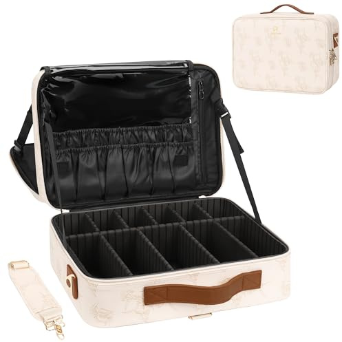 Trousse de maquillage professionnelle, 01-fleur de lys, 1-Large, Mallette professionnelle pour maquilleur
