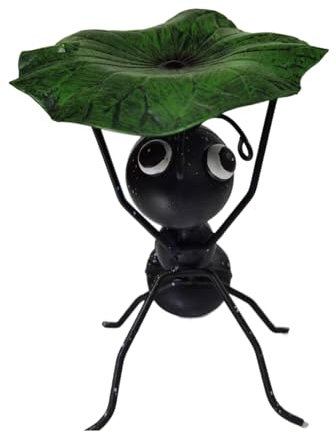 Rrlihjgu Decoración de Hormigas - Estatuas De Jardín Hormiga Levantando Hoja | Escultura de Animales de Metal, Adornos para Hogar y Jardín, Accesorios para Balcón, Patio, Interior y Exterior