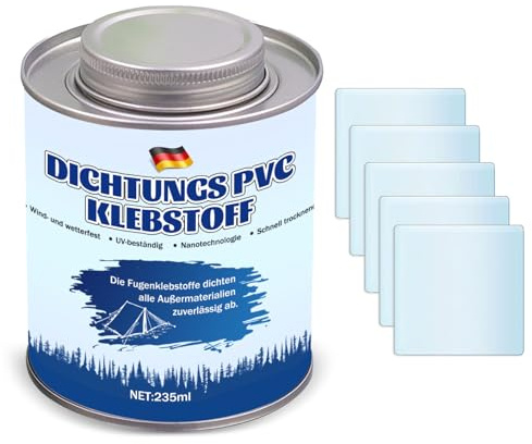 SFNN 235ml Nahtdichter für Zelte Extra Stark, Planenkleber, PVC Kleber Wasserfest, für LKW Planen, Regenmänteln, Jacken, Markisen & Rucksäcke, UV-beständig, Ideal für Außenbereich
