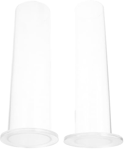 WATIIFUFU Organisateur Cylindrique Acrylique pour Accessoires ou Cheveux Tube Support Transparent 2pcs, Élégant Rangement à Élastiques Domicile ou Exposants Professionnels