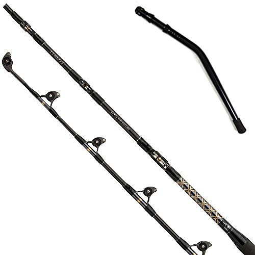 SHIMANO - Tyrnos Trolling Roller Bent Butt, Farbe 80 lbs, Größe 2,13 m