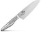 KAI Seki Magoroku Shoso Petit Santoku 14,0 cm - Acier Inoxydable 5CR15MoV 56 (±1) HRC - Convexe - Manche en Acier Inoxydable 18-8 avec Motif en Diamant - Couteau de Chef Japonais - Fabriqué au Japon